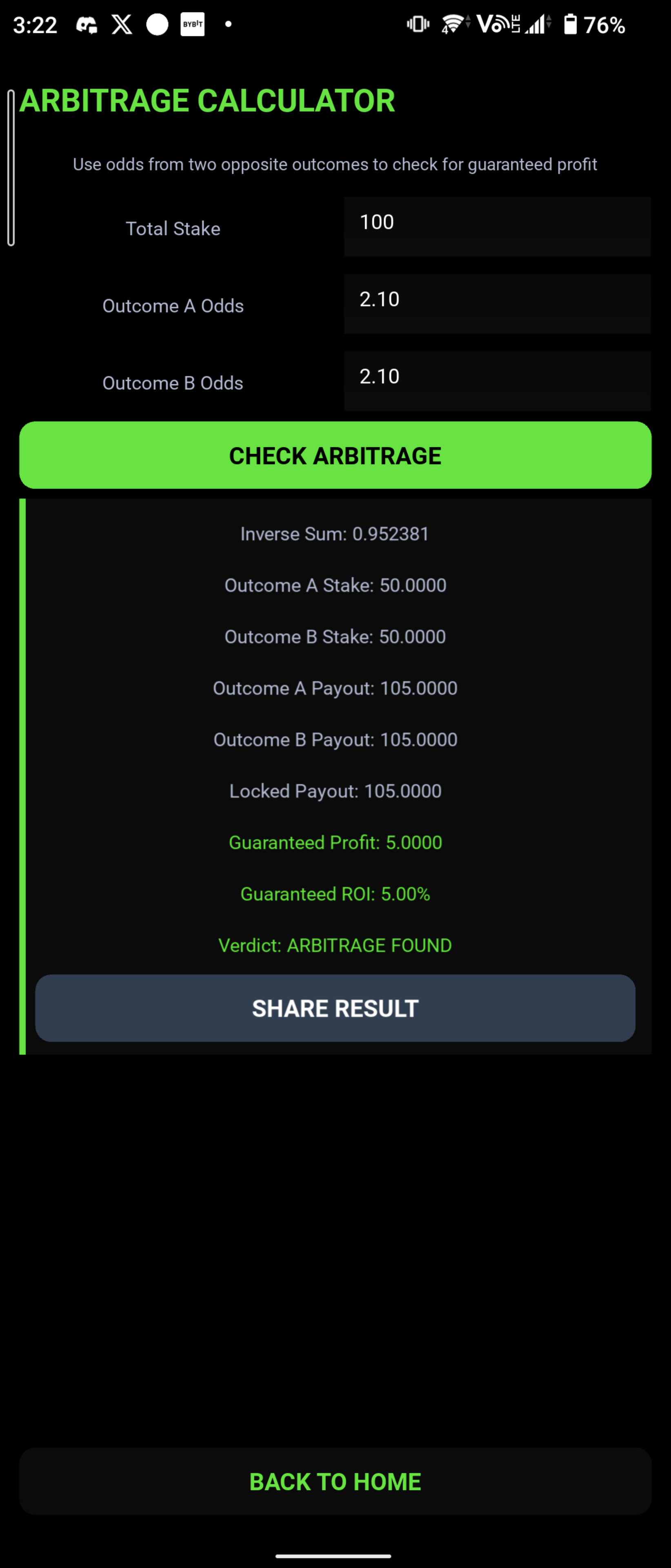 Market Convergence Calc (Arbitrage Calculator)