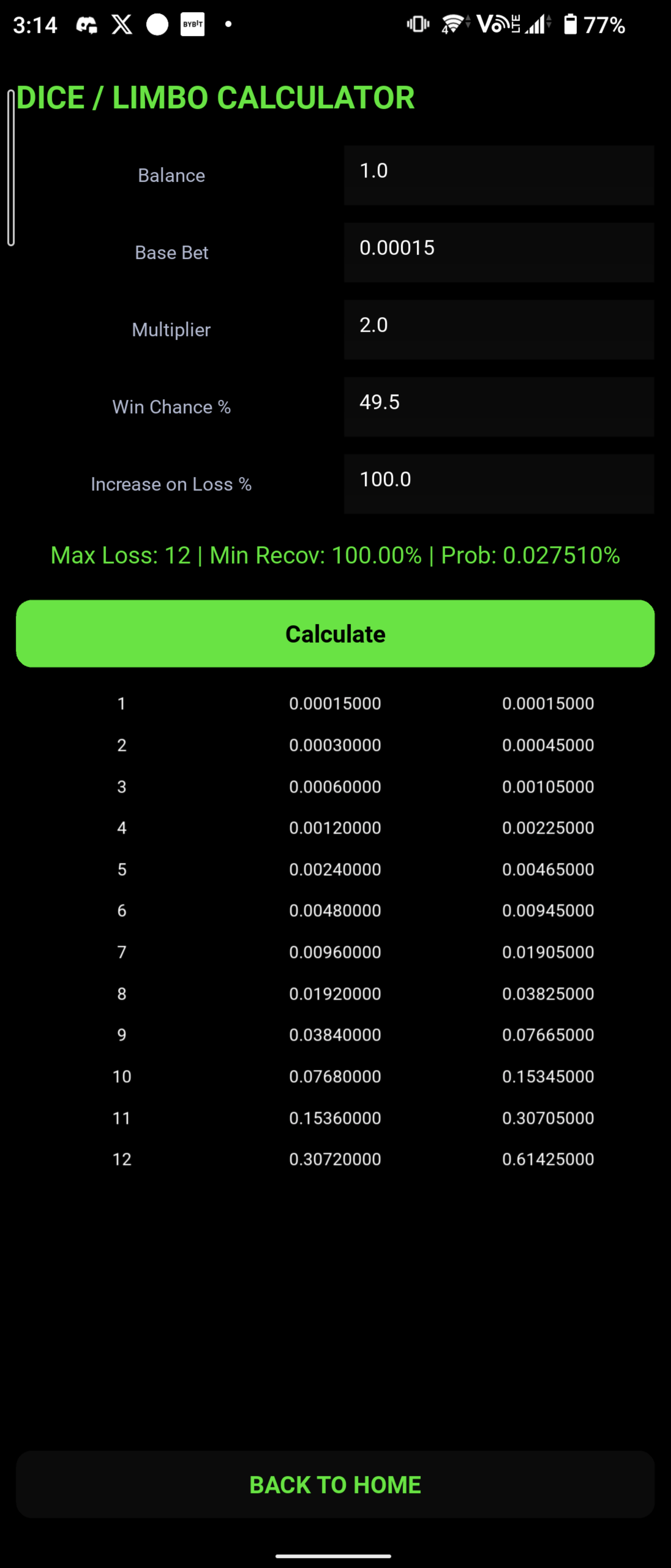 Threshold Multiplier (Dice/Limbo Calculator)