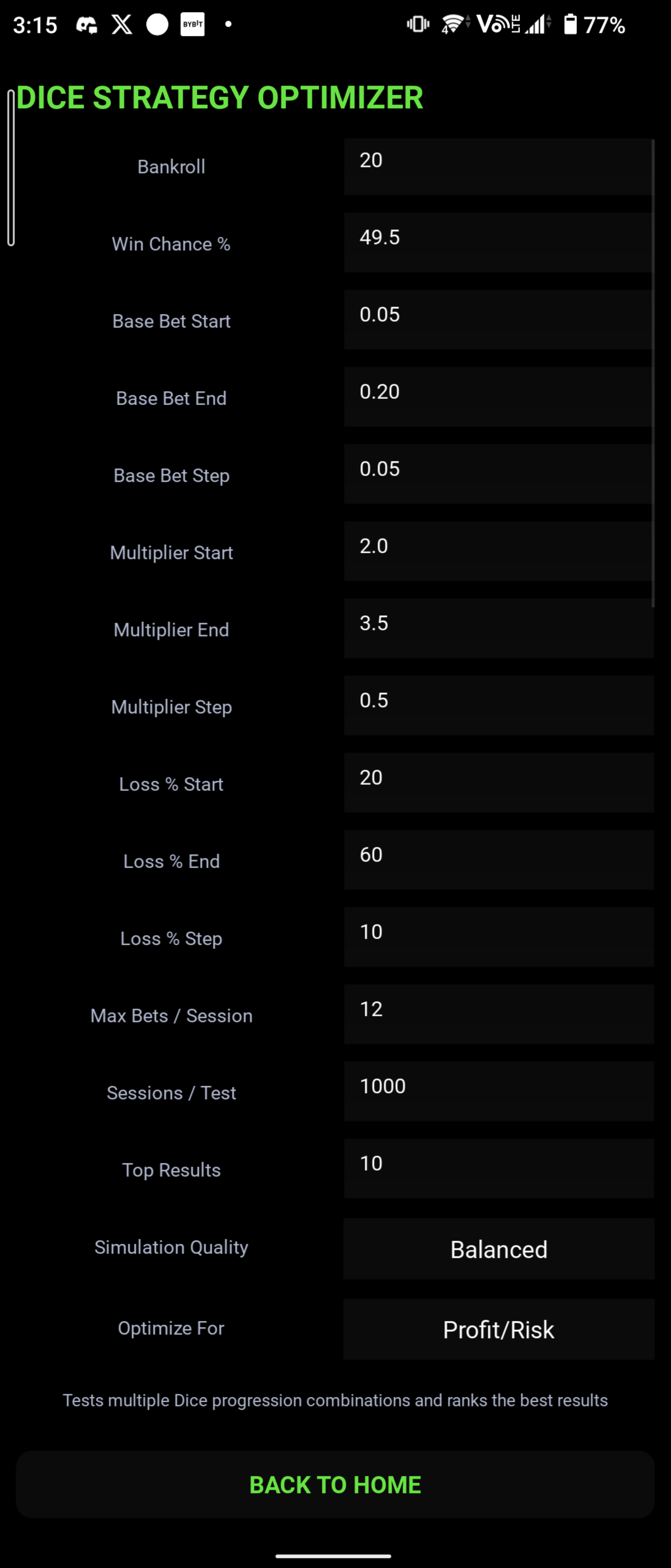 Model Efficiency Lab (Dice Strategy Optimizer)