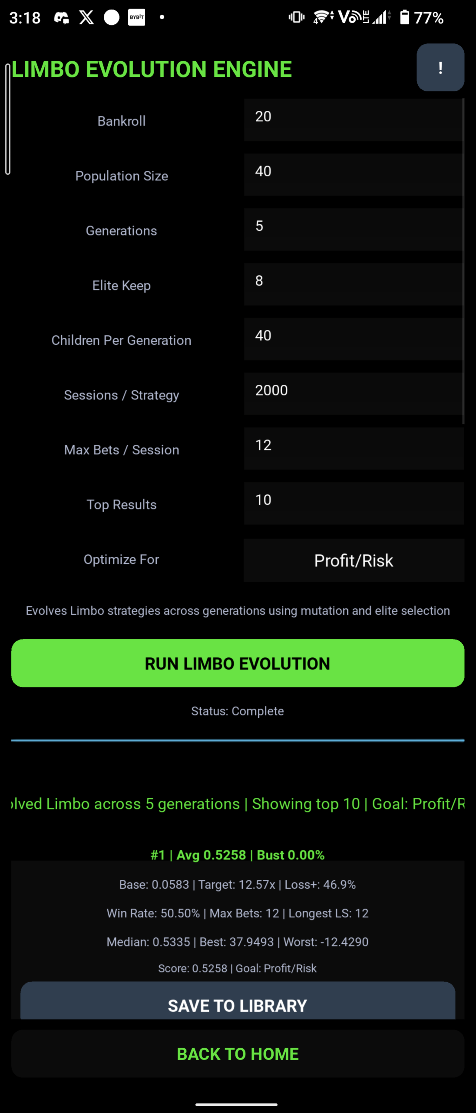 Exponential Growth Lab (Limbo Evolution Engine)